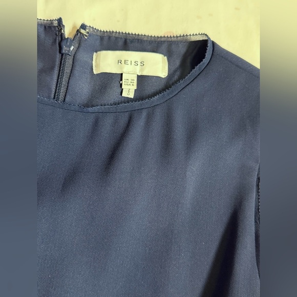REISS Midnight Blue LIBRA sleeveless midi dress size 6 - Picture 10 of 16